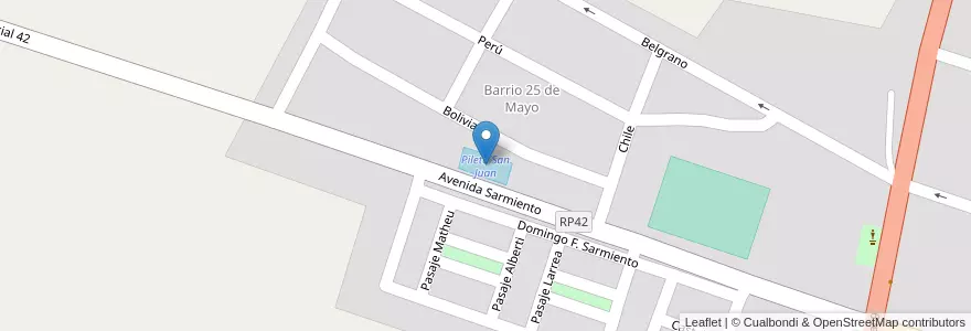 Mapa de ubicacion de Pileta San Juan en 阿根廷, Jujuy, Departamento El Carmen, Municipio De El Carmen, El Carmen.