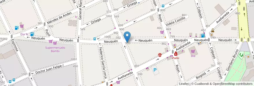 Mapa de ubicacion de Pimenton, Caballito en Arjantin, Ciudad Autónoma De Buenos Aires, Buenos Aires, Comuna 6.