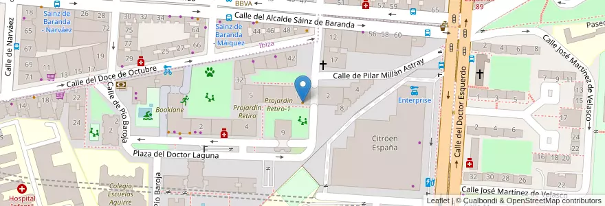 Mapa de ubicacion de Pinocchio en Испания, Мадрид, Мадрид, Área Metropolitana De Madrid Y Corredor Del Henares, Мадрид.