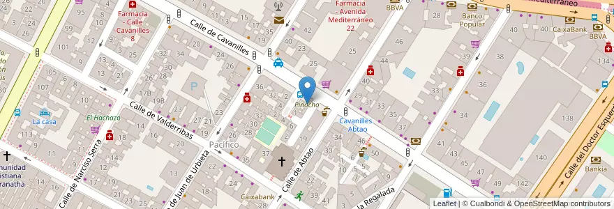 Mapa de ubicacion de Pinocho en Испания, Мадрид, Мадрид, Área Metropolitana De Madrid Y Corredor Del Henares, Мадрид.