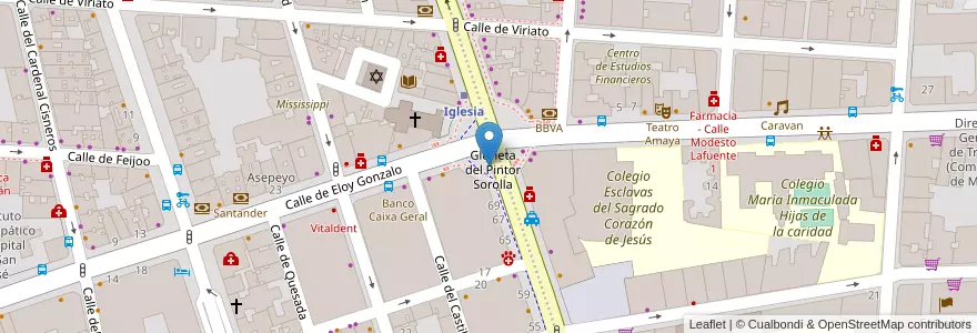 Mapa de ubicacion de PINTOR SOROLLA, GLORIETA, DEL,1 en Испания, Мадрид, Мадрид, Área Metropolitana De Madrid Y Corredor Del Henares, Мадрид.