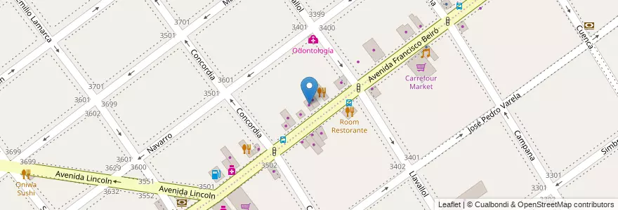 Mapa de ubicacion de Pintureria 57 Loxon, Villa Devoto en Аргентина, Буэнос-Айрес, Буэнос-Айрес, Comuna 11.