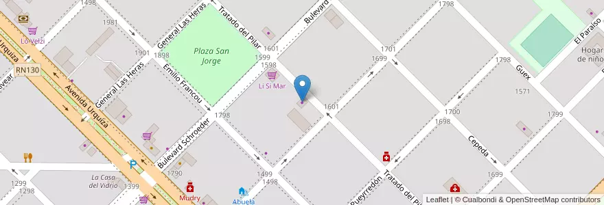 Mapa de ubicacion de Pinturerías del Centro en アルゼンチン, エントレ・リオス州, Departamento Colón, Distrito Segundo, Villa Elisa, Villa Elisa.