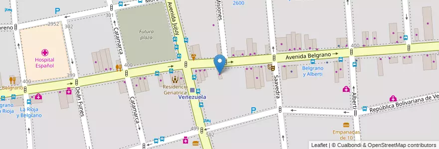 Mapa de ubicacion de Pinturerías Rex, Balvanera en Argentinië, Ciudad Autónoma De Buenos Aires, Comuna 3, Buenos Aires.