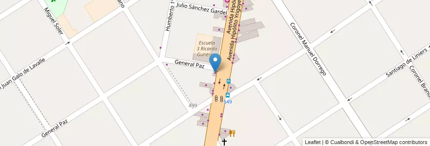 Mapa de ubicacion de Pinturia Frias en Arjantin, Buenos Aires, Partido De Lomas De Zamora, Temperley.