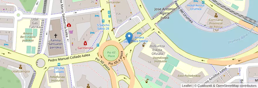 Mapa de ubicacion de Pio XII en Spanien, Autonome Gemeinschaft Baskenland, Gipuzkoa, Donostialdea, Donostia/San Sebastián.