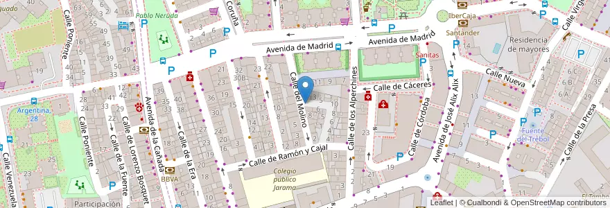 Mapa de ubicacion de Piolín en İspanya, Comunidad De Madrid, Comunidad De Madrid, Área Metropolitana De Madrid Y Corredor Del Henares, San Fernando De Henares, Coslada.