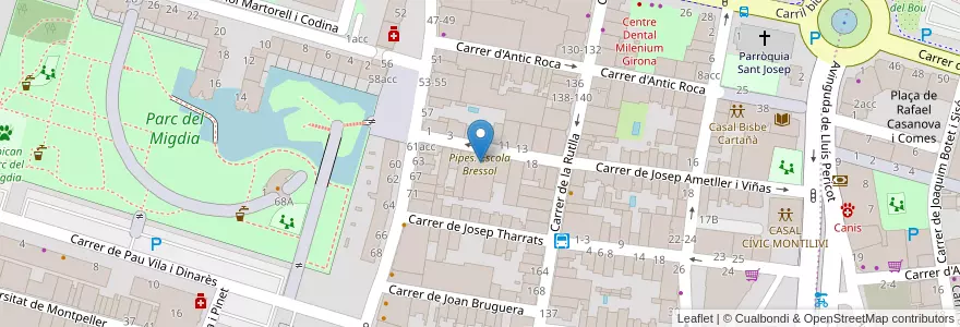 Mapa de ubicacion de Pipes. Escola Bressol en اسپانیا, Catalunya, خرنا, Gironès, خرنا.