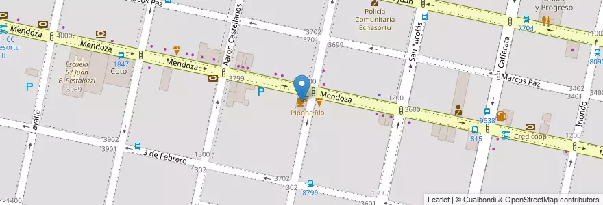 Mapa de ubicacion de Pipona en Argentine, Santa Fe, Departamento Rosario, Municipio De Rosario, Rosario.