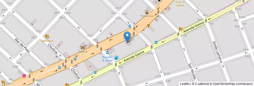 Mapa de ubicacion de Pirelli, Floresta en Argentinië, Ciudad Autónoma De Buenos Aires, Buenos Aires.