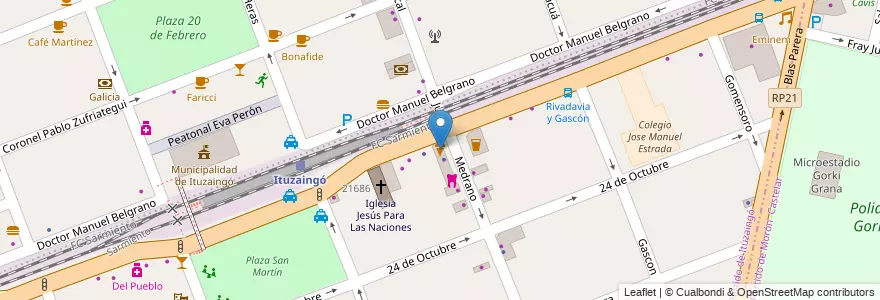 Mapa de ubicacion de Piroka en 阿根廷, 布宜诺斯艾利斯省, Partido De Ituzaingó, Ituzaingó.