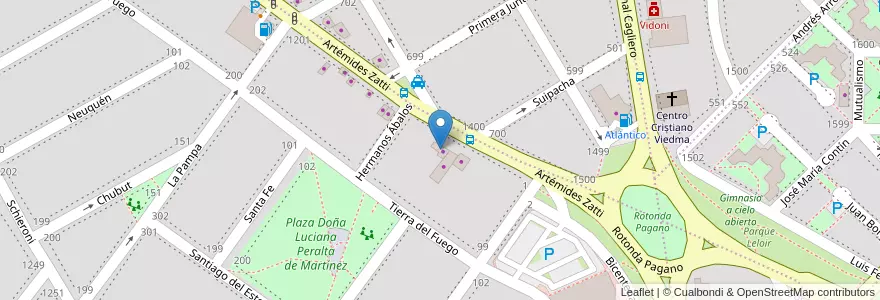 Mapa de ubicacion de Piroshow en 아르헨티나, 리오네그로주, Departamento Adolfo Alsina, Viedma, Viedma.