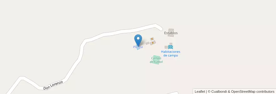 Mapa de ubicacion de Piscina en アルゼンチン, コルドバ州, Departamento San Javier, Pedanía Talas.