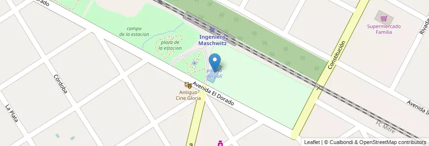 Mapa de ubicacion de piscina del poli en Argentina, Provincia Di Buenos Aires, Partido De Escobar, Ingeniero Maschwitz.