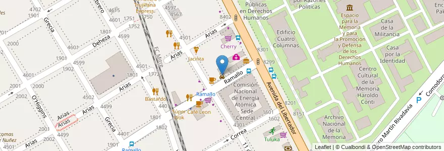 Mapa de ubicacion de Pista 2, Nuñez en 아르헨티나, Ciudad Autónoma De Buenos Aires, 부에노스아이레스, Comuna 13.