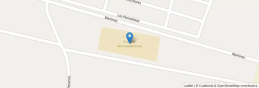 Mapa de ubicacion de Pista de Aeromodelismo en Argentinien, Chile, Mendoza, Departamento Maipú, Distrito Ciudad De Maipú, Maipú.