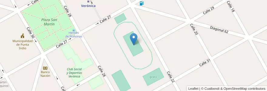 Mapa de ubicacion de Pista de Atletismo en Argentinië, Buenos Aires, Partido De Punta Indio.
