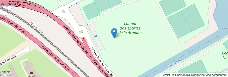 Mapa de ubicacion de Pista de Atletismo, Nuñez en Argentinië, Ciudad Autónoma De Buenos Aires, Buenos Aires, Comuna 13.