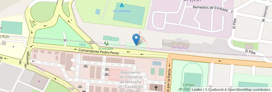 Mapa de ubicacion de Pista de la Salud 2 en Аргентина, Жужуй, Departamento Doctor Manuel Belgrano, Municipio De San Salvador De Jujuy.