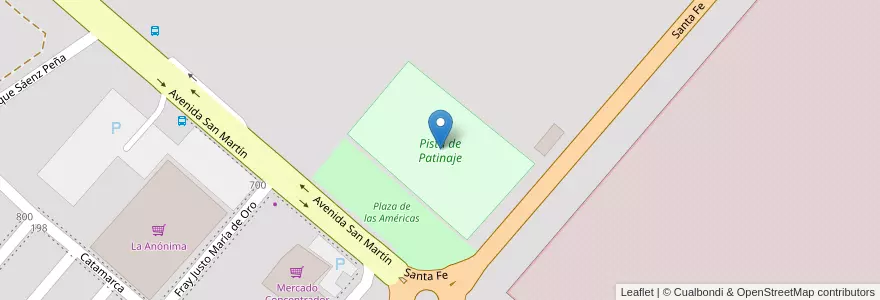 Mapa de ubicacion de Pista de Patinaje en Аргентина, Огненная Земля, Антарктида И Острова Южной Атлантики, Чили, Río Grande, Departamento Río Grande.