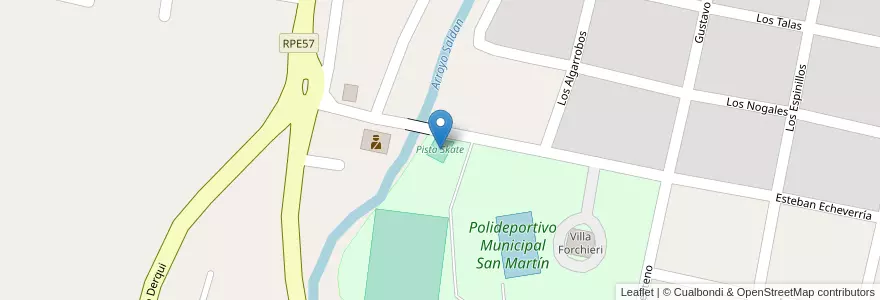 Mapa de ubicacion de Pista Skate en Arjantin, Córdoba, Departamento Colón, Pedanía Calera Norte, Municipio De Unquillo.