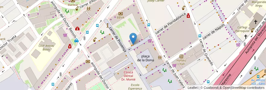 Mapa de ubicacion de Pita Hut Döner en اسپانیا, Catalunya, Barcelona, Barcelonès, Badalona.