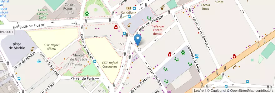 Mapa de ubicacion de Pita Inn 2 en Espanha, Catalunha, Barcelona, Barcelonès, Badalona.