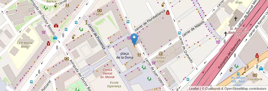 Mapa de ubicacion de Pita Inn en Espanha, Catalunha, Barcelona, Barcelonès, Badalona.