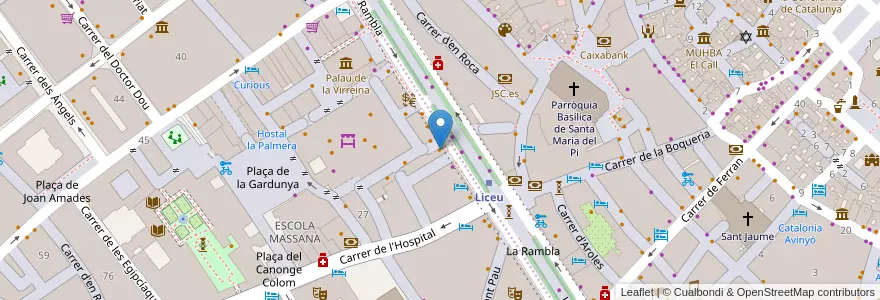 Mapa de ubicacion de Pita Inn en 스페인, Catalunya, Barcelona, Barcelonès, 바르셀로나.