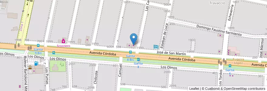 Mapa de ubicacion de Pitágoras Amoblamientos en 阿根廷, Santa Fe, Departamento Rosario, Municipio De Funes, Funes.