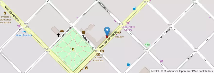 Mapa de ubicacion de Pitaguá en Arjantin, Buenos Aires, Partido De Laprida, Laprida.