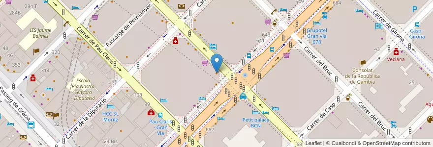 Mapa de ubicacion de Più Restaurants en 西班牙, Catalunya, Barcelona, Barcelonès, Barcelona.