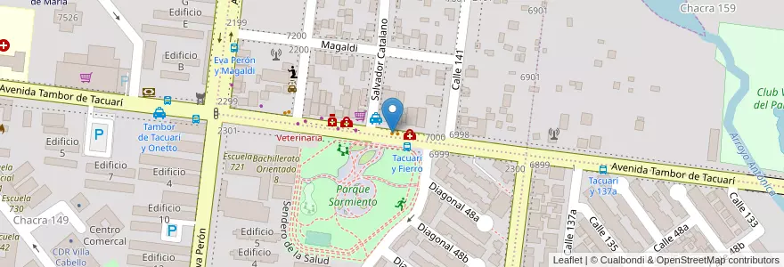 Mapa de ubicacion de Pizza 40 en Arjantin, Misiones, Departamento Capital, Municipio De Posadas, Posadas.