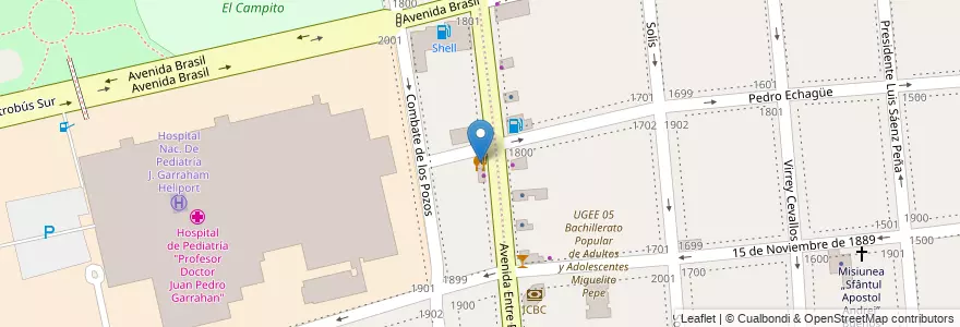 Mapa de ubicacion de Pizza Al Corte, Parque Patricios en Argentine, Ciudad Autónoma De Buenos Aires, Comuna 4, Buenos Aires.