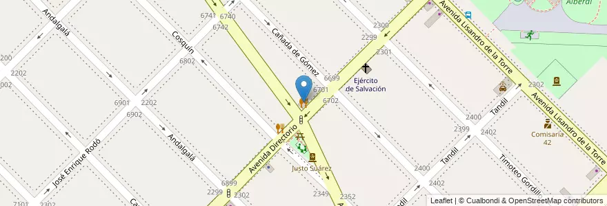 Mapa de ubicacion de Pizza Al Toque, Mataderos en آرژانتین, Ciudad Autónoma De Buenos Aires, Comuna 9, Buenos Aires.