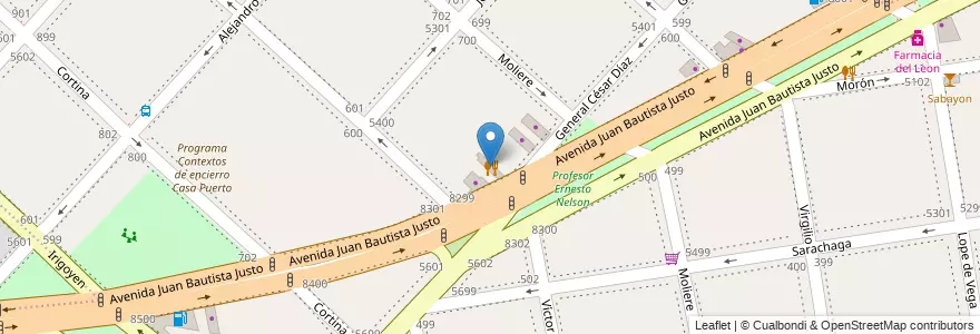 Mapa de ubicacion de Pizza Alem, Villa Luro en 阿根廷, Ciudad Autónoma De Buenos Aires, 布宜诺斯艾利斯, Comuna 10.