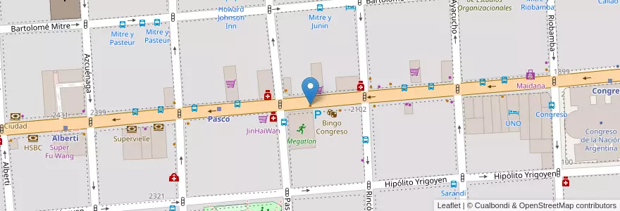 Mapa de ubicacion de Pizza, Balvanera en Argentina, Ciudad Autónoma De Buenos Aires, Comuna 3, Buenos Aires.
