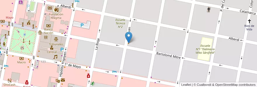 Mapa de ubicacion de Pizza Bip! en アルゼンチン, エントレ・リオス州, Departamento Concordia, Distrito Suburbios, Concordia, Concordia.