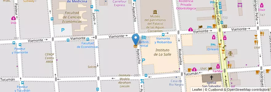 Mapa de ubicacion de Pizza Bum, Balvanera en 阿根廷, Ciudad Autónoma De Buenos Aires, Comuna 3, 布宜诺斯艾利斯.