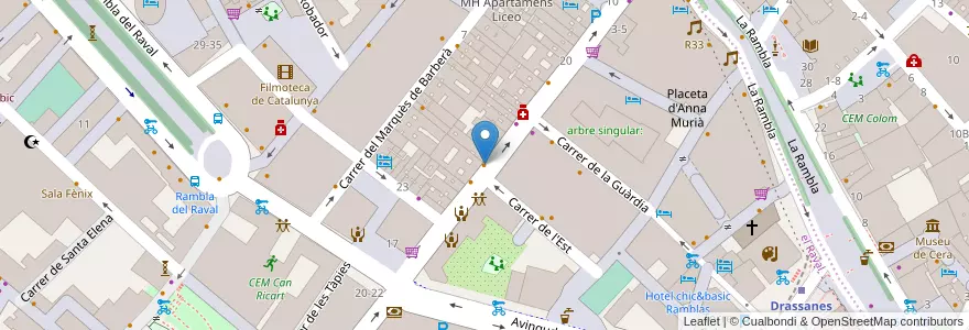 Mapa de ubicacion de Pizza Circus en Espagne, Catalogne, Barcelone, Barcelonais, Barcelone.