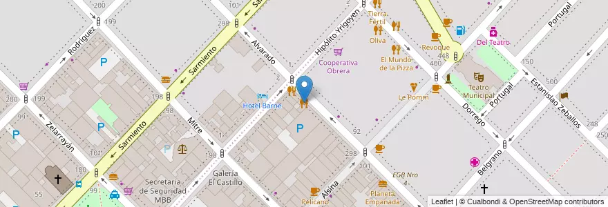 Mapa de ubicacion de Pizza Club XL en الأرجنتين, بوينس آيرس, Partido De Bahía Blanca, باهيا بلانكا.