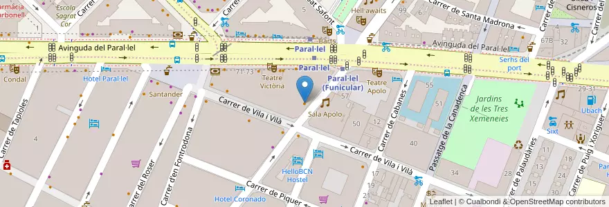 Mapa de ubicacion de Pizza DLR en Spanje, Catalonië, Barcelona, Barcelonès, Barcelona.