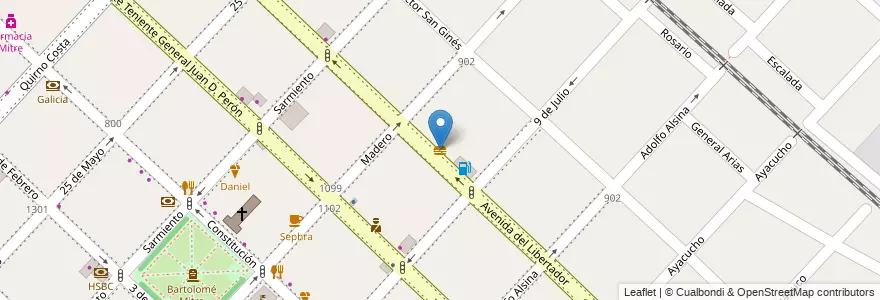 Mapa de ubicacion de Pizza Don Pepe en Arjantin, Buenos Aires, Partido De San Fernando, San Fernando.