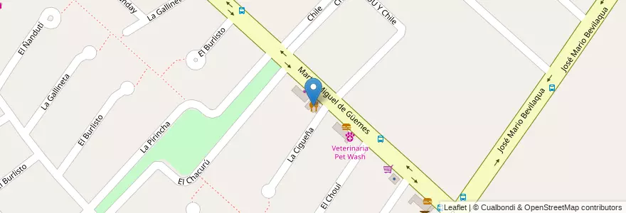 Mapa de ubicacion de Pizza El Establo en Argentinië, Buenos Aires, Partido De La Matanza, Ciudad Evita.