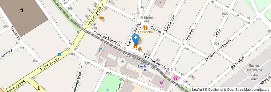 Mapa de ubicacion de Pizza Fama en الأرجنتين, بوينس آيرس, Partido De San Isidro, San Isidro.