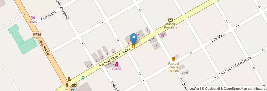 Mapa de ubicacion de Pizza Fan en アルゼンチン, ブエノスアイレス州, Partido De Quilmes, Quilmes.
