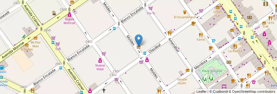 Mapa de ubicacion de Pizza Gigante, Belgrano en 阿根廷, Ciudad Autónoma De Buenos Aires, 布宜诺斯艾利斯, Comuna 13.