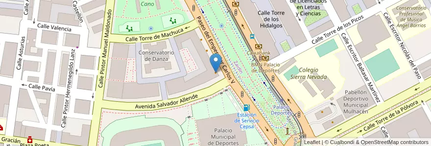 Mapa de ubicacion de Pizza Hut en Испания, Андалусия, Гранада, Comarca De La Vega De Granada, Granada.
