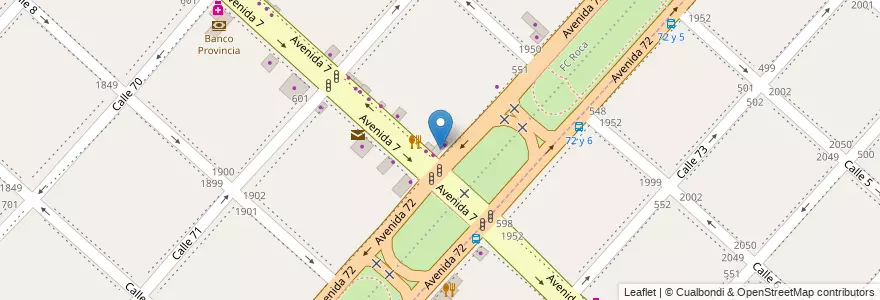 Mapa de ubicacion de Pizza Kelo, Casco Urbano en الأرجنتين, بوينس آيرس, Partido De La Plata, لابلاتا.