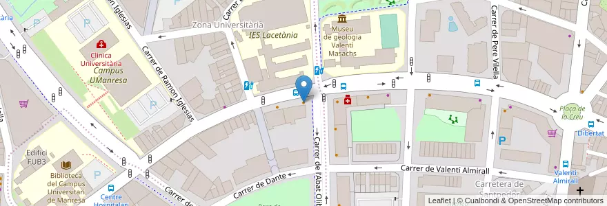 Mapa de ubicacion de Pizza Klam Manresa en Espagne, Catalogne, Barcelone, Bages, Manresa.